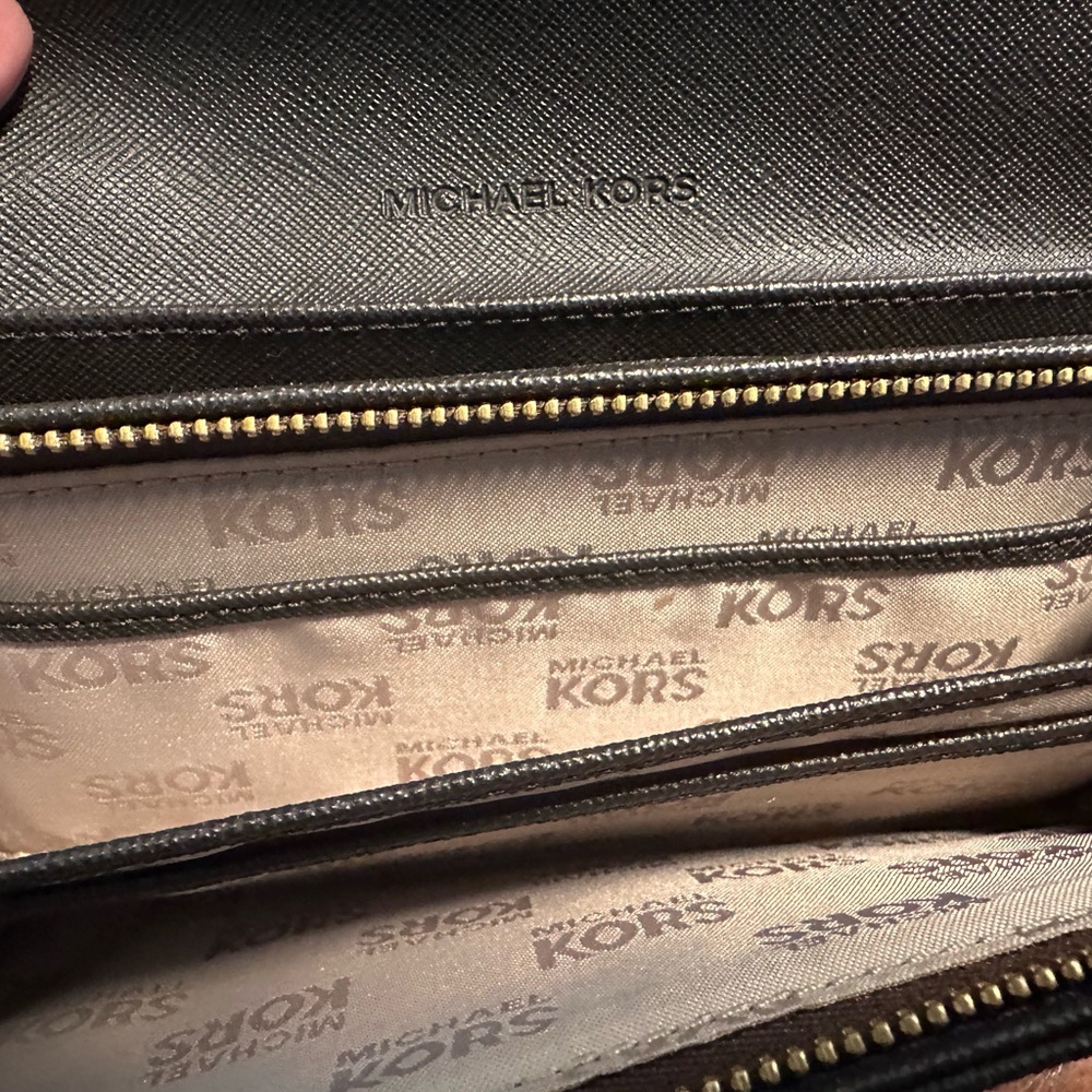 Michael Kors Brown Wallet with Signature Monogram and Silver Hardware - Picture 4 of 9